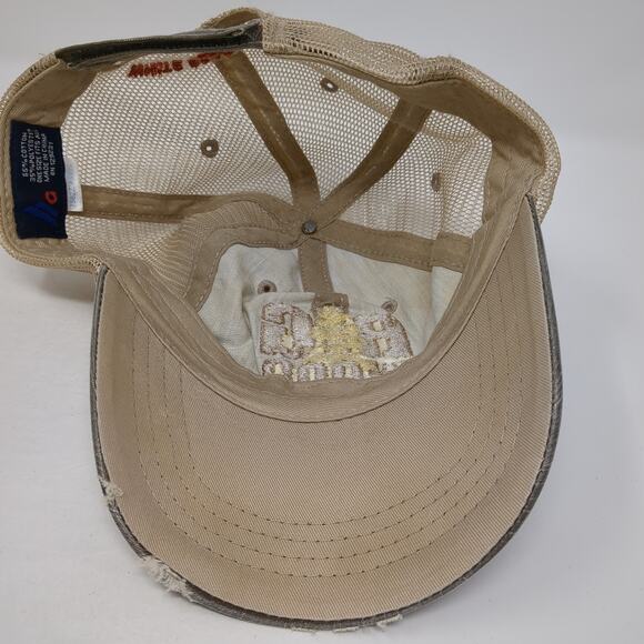 Big Wood Brewery White Bear Lake Strapback Trucker Hat Brown OS Distressed Ha - Picture 7 of 9